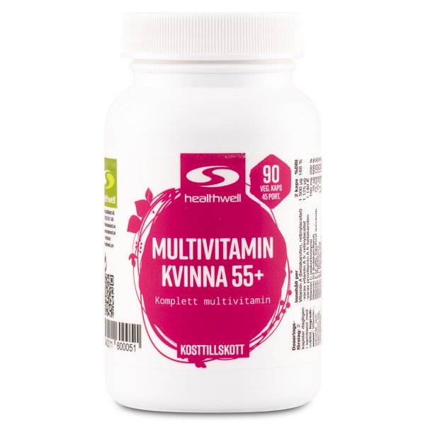 Healthwell Multivitamin Kvinna 55+, 90 kaps