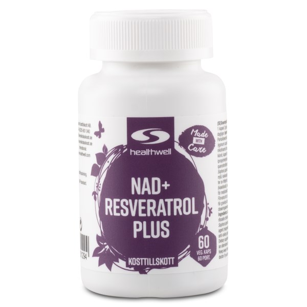 Healthwell NAD+ Resveratrol Plus, 60 kaps