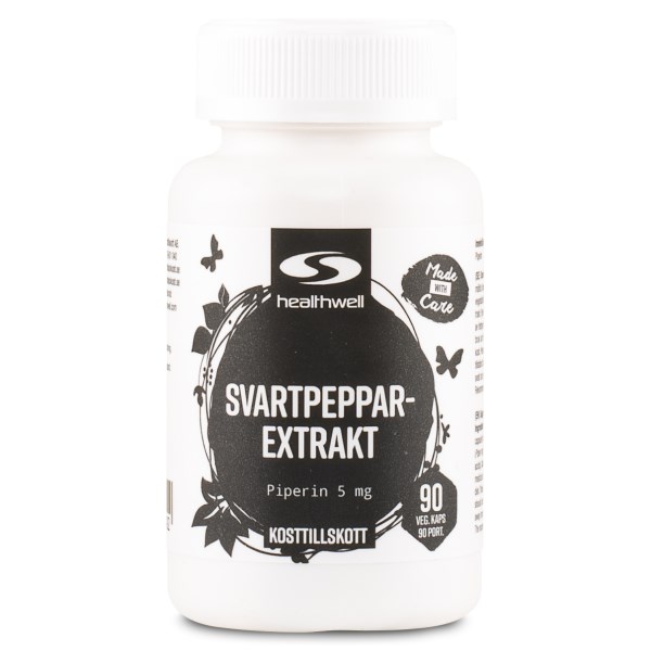 Healthwell Svartpeppar Extrakt, 90 kaps