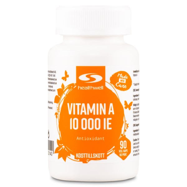 Healthwell Vitamin A 10000 IE, 90 kaps