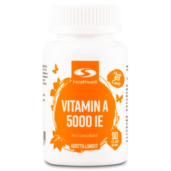 Healthwell Vitamin A 5000 IE, 90 kaps