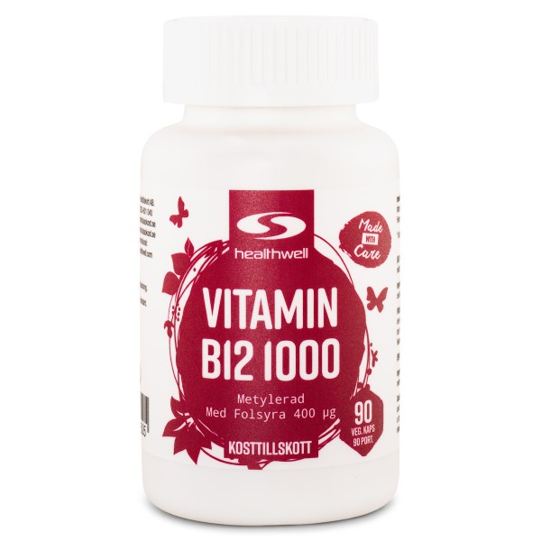 Healthwell Vitamin B12 1000 Metylerad, 90 kaps