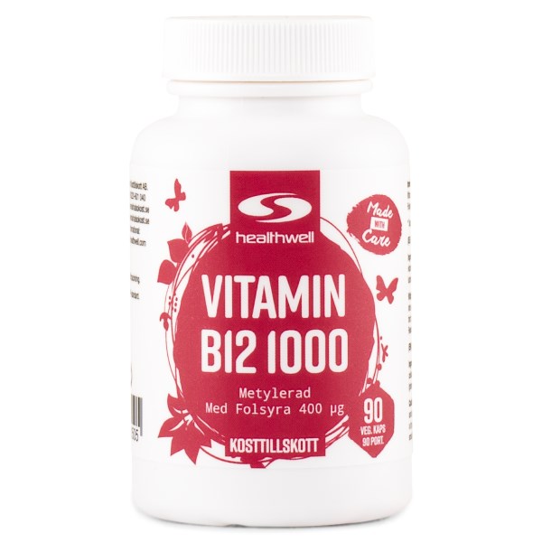 Healthwell Vitamin B12 1000 Metylerad, 90 kaps