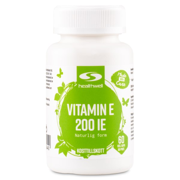 Healthwell Vitamin E 200 IE, 60 kaps