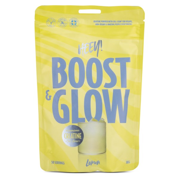 HEEY Boost & Glow, Creatine + Collagen, Lemon, 300 g