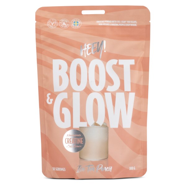 HEEY Boost & Glow, Creatine + Collagen, Ice Tea Peach, 300 g