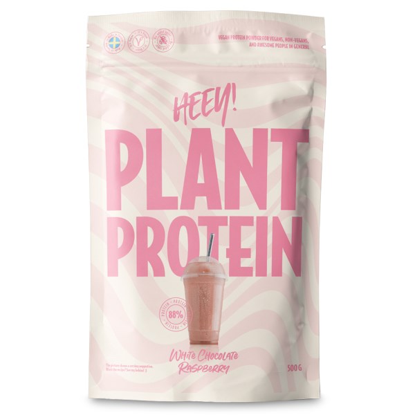 HEEY Vegan Protein, White Chocolate Raspberry, 500 g