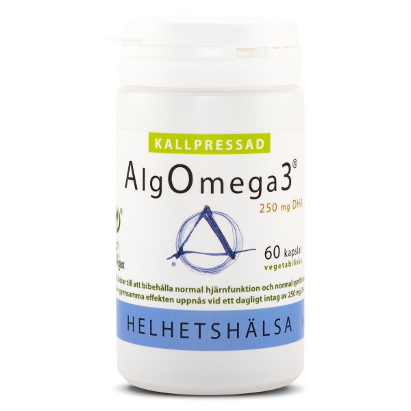 Helhetshälsa Kallpressad AlgOmega 3, 60 kaps