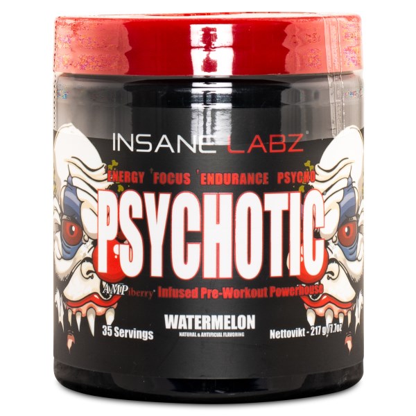 Insane Labz Psychotic Pre-Workout, Watermelon, 35 servings