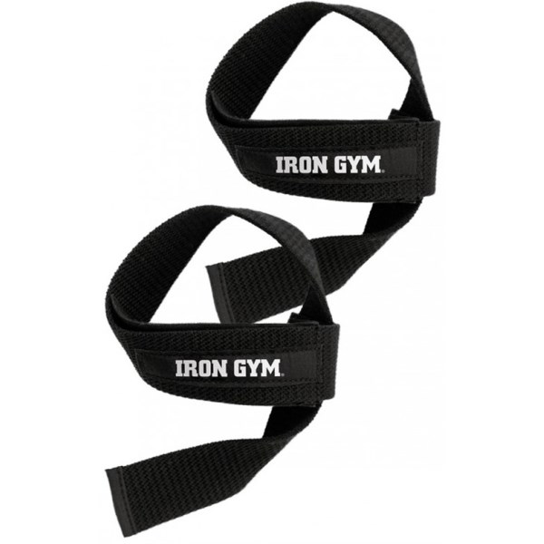 Iron Gym Lifting Straps with Comfort Pad, Svart