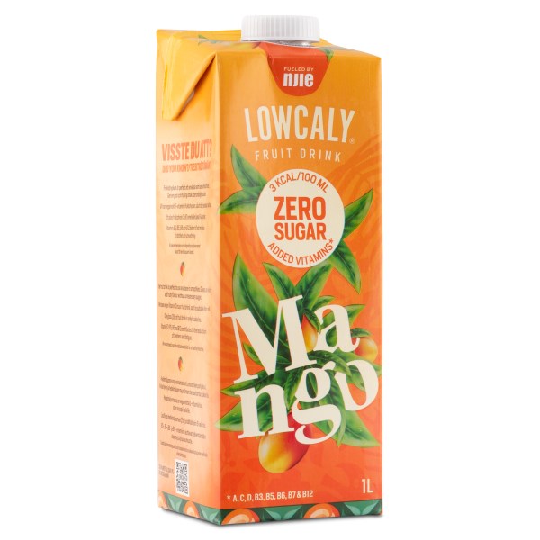 Lowcaly Fruktdryck, Mango, 1 L