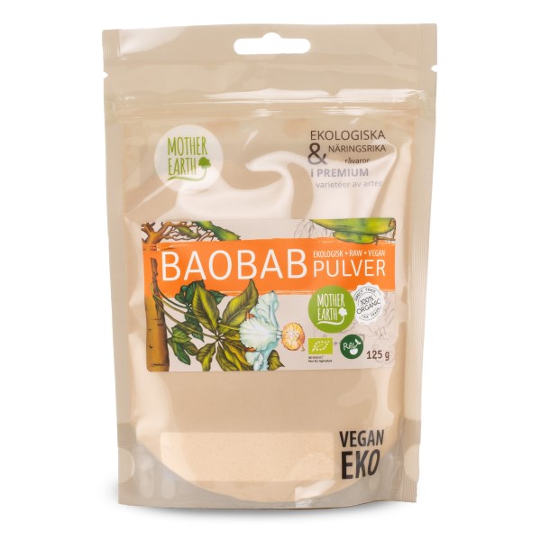 Mother Earth Baobabpulver EKO, 125 g