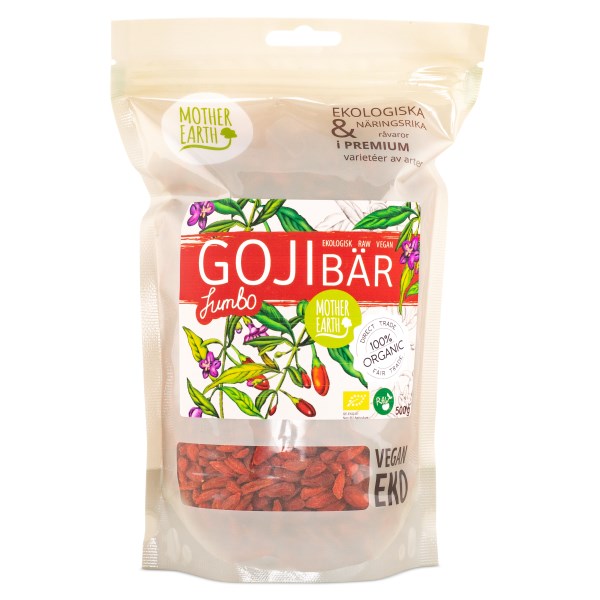 Mother Earth Gojibär Jumbo RAW & EKO, 500 g