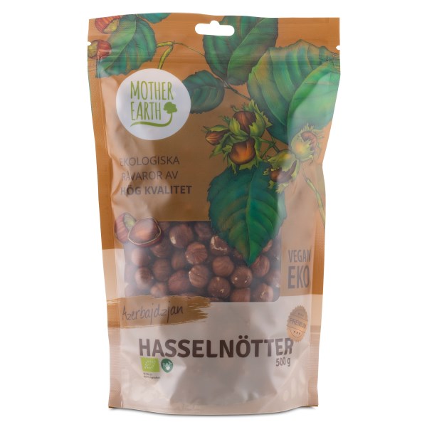 Mother Earth Hasselnötter Premium EKO, 500 g