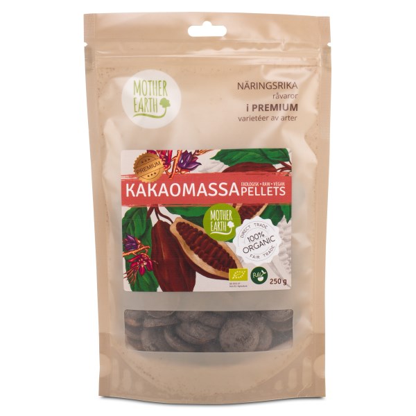 Mother Earth Kakaomassa Pellets RAW&EKO, 250 g