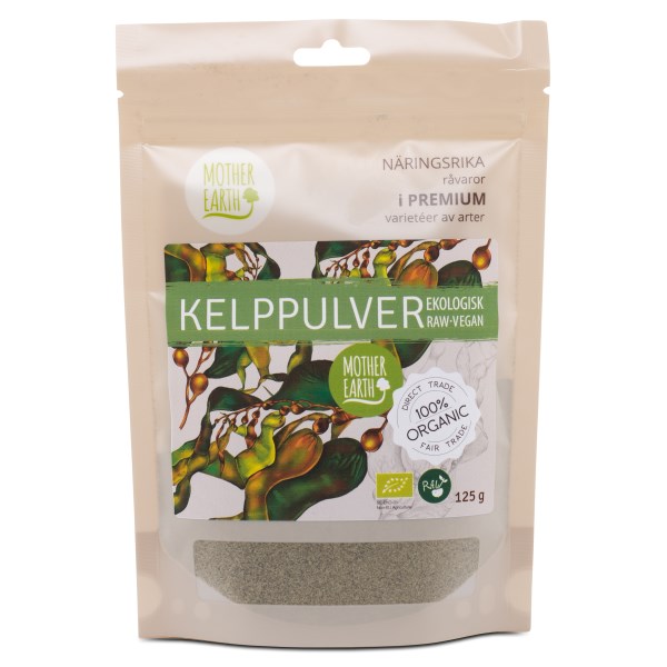 Mother Earth Kelppulver Raw & Eko, 125 g