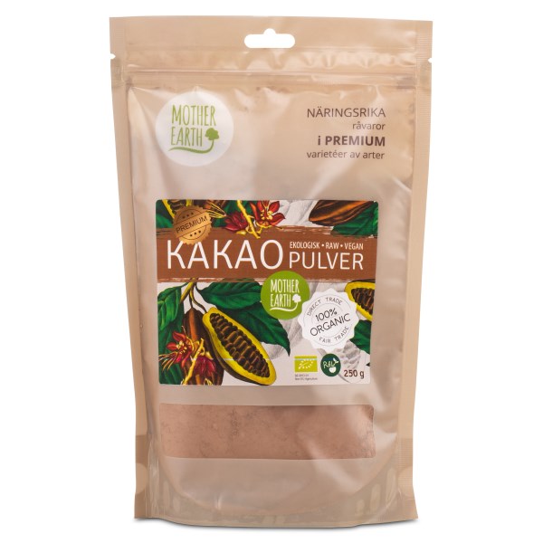 Mother Earth Pangoa Premium Kakaopulver Raw&Eko, 250 g