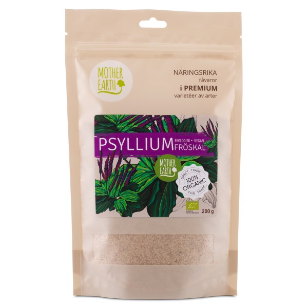 Mother Earth Psylliumfröskal Premium EKO, 200 g