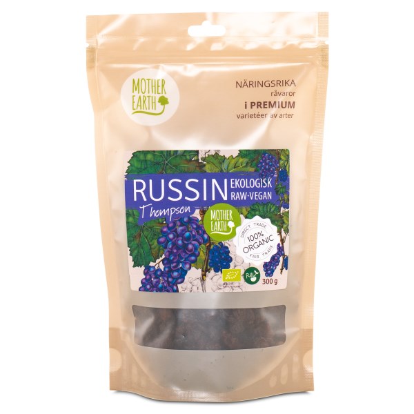 Mother Earth Russin Blå Thompson Raw & Eko, 300 g