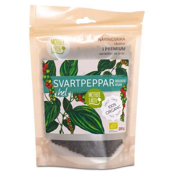 Mother Earth Svartpeppar Hel EKO, 200 g