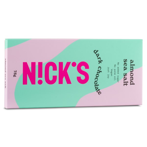 Nicks Milk Chocolate, Almond Sea Salt, 75 g