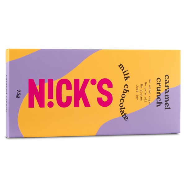 Nicks Milk Chocolate, Caramel Crunch, 75 g