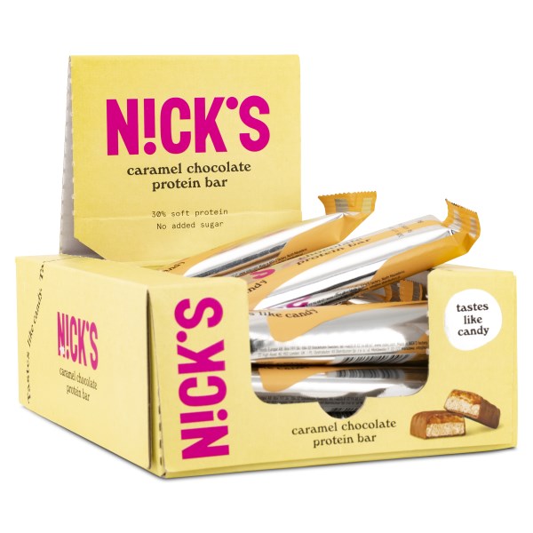 Nicks Protein Bar , Caramel chocolate, 12-pack