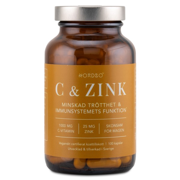 Nordbo C-vitamin & Zink, 100 kaps