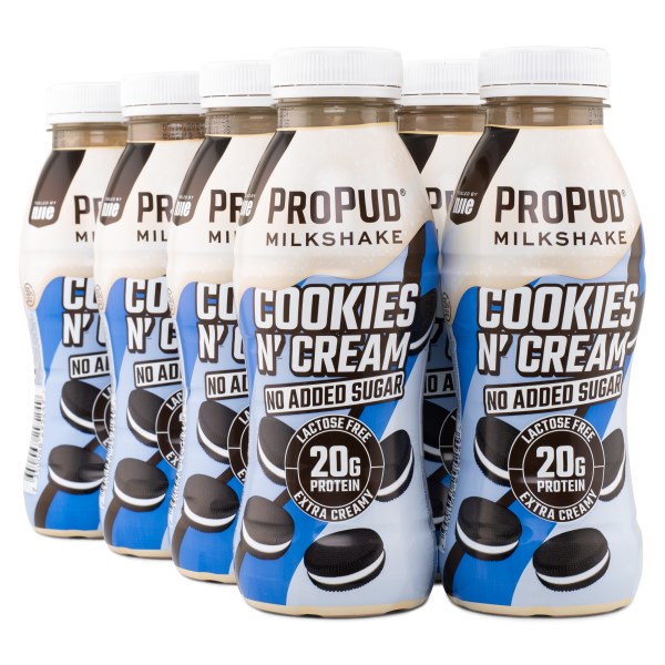 ProPud Protein Milkshake, Cookie & Cream, 8-pack