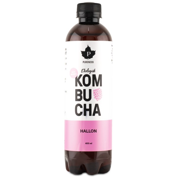 Pureness Kombucha Eko, Hallon, 400 ml