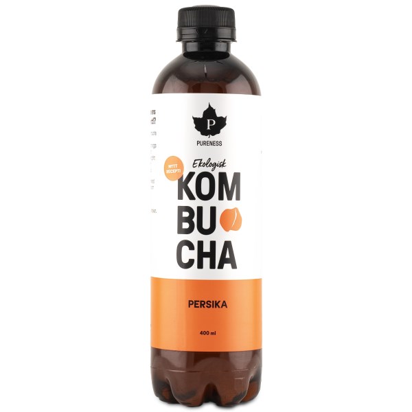 Pureness Kombucha Eko, Persika, 400 ml