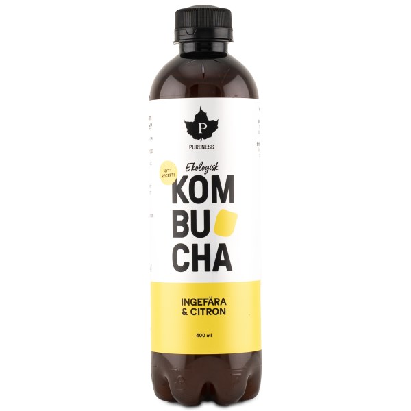 Pureness Kombucha Eko, Ingefära & Citron, 400 ml