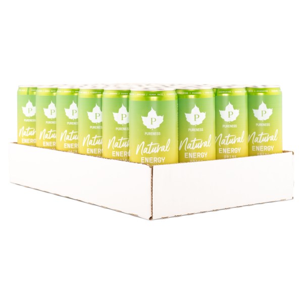 Pureness Natural Energy Drink, Pear Lemonade, 24-pack