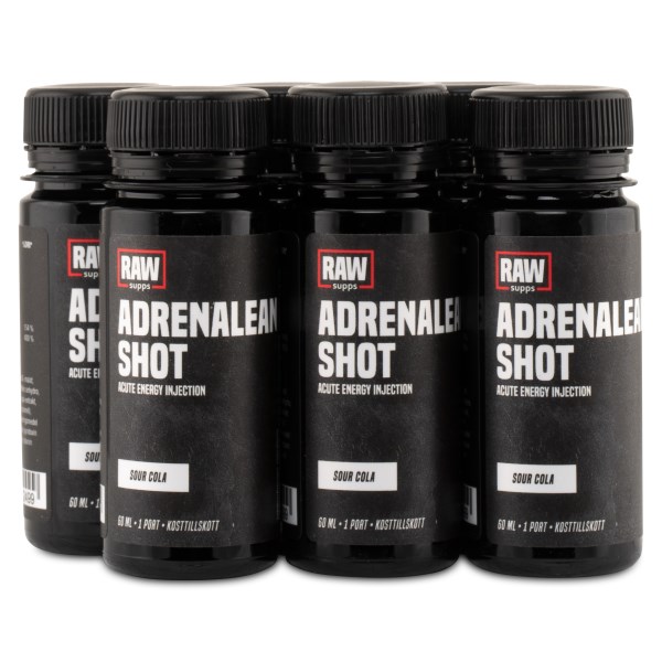 RAW Adrenalean Shot, Sour Cola, 6-pack