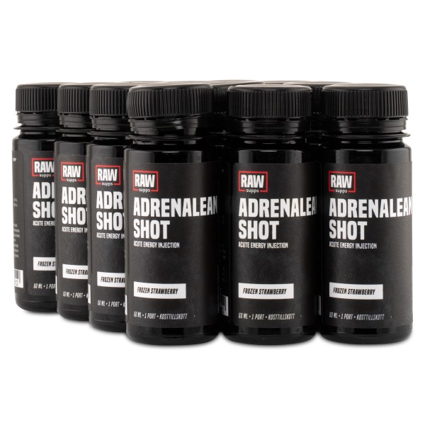 RAW Adrenalean Shot, Frozen Strawberry, 12-pack