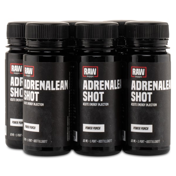 RAW Adrenalean Shot, Power Punch, 6-pack