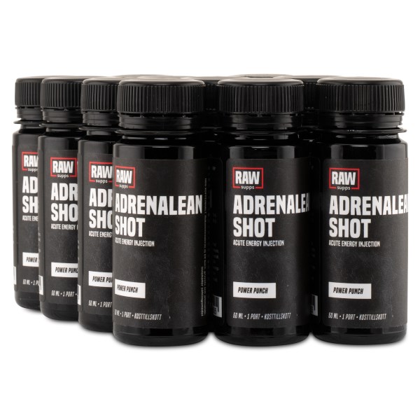 RAW Adrenalean Shot, Power Punch, 12-pack