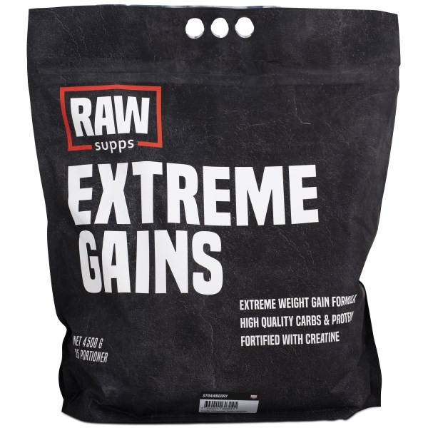 RAW Extreme Gains, Strawberry, 4,5 kg