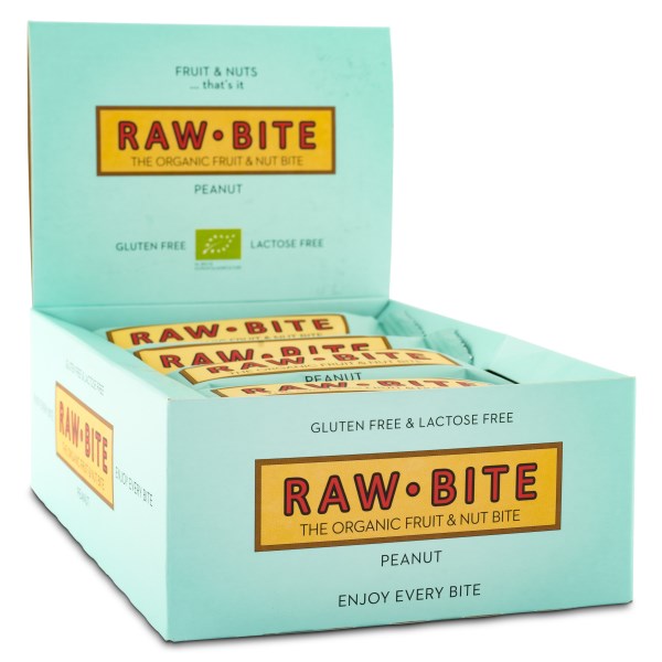 RAWBITE EKO, Jordnöt, 12-pack