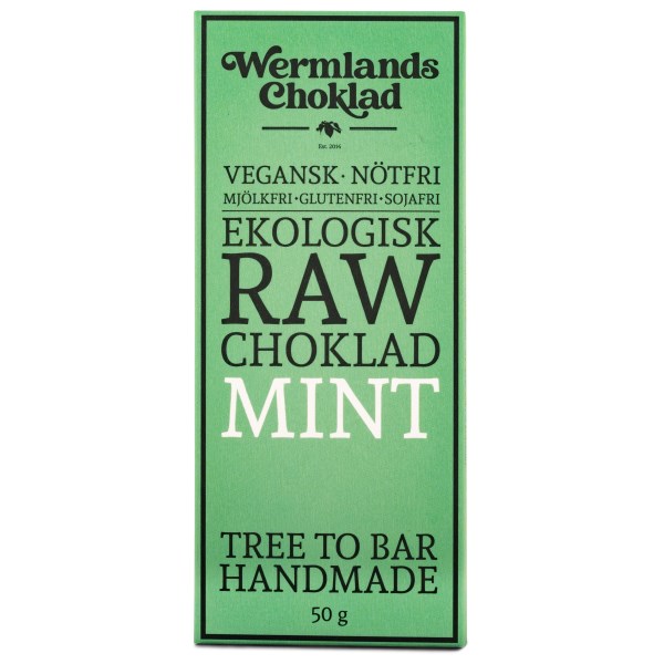 WermlandsChoklad Rawchoklad EKO, 50 g, Mint