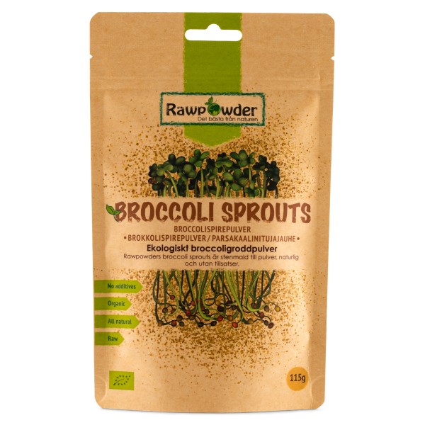 RawPowder Broccoligroddar, 115 g