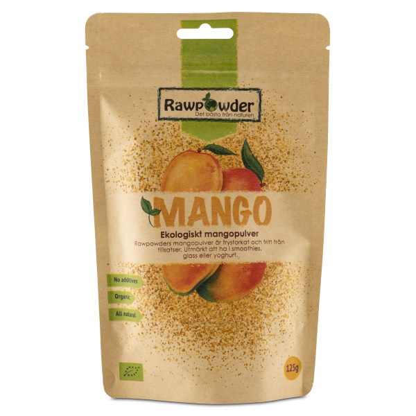 RawPowder Mangopulver EKO, 125 g