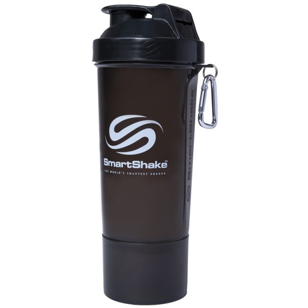 SmartShake Slim Gunsmoke Black, 500 ml