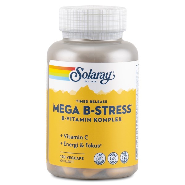 Solaray Mega B-Stress, 120 kaps