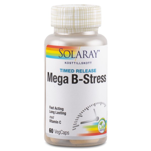 Solaray Mega B-Stress, 60 kaps