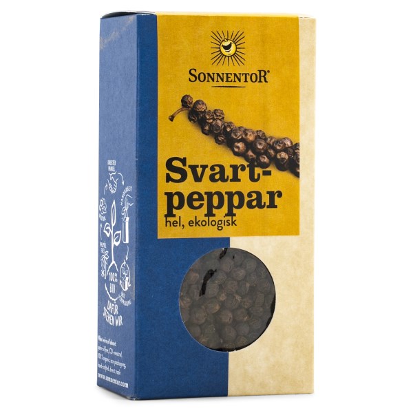 Sonnentor Svartpeppar Hel, 55 g