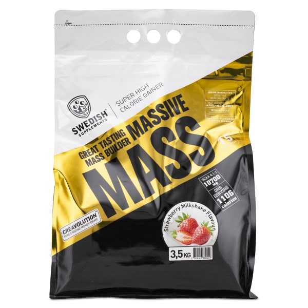 Swedish Supplements Massive Mass, 3.5 kg, Strawberry Milkshake