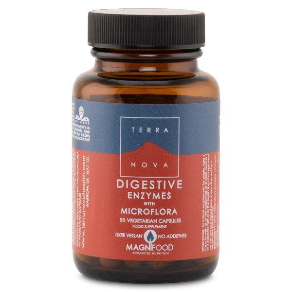 Terranova Digestive Enzymes with Microflora, 50 kaps