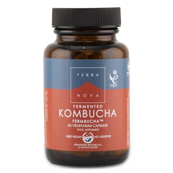 Terranova Fermented Kombucha Fermbucha, 50 caps