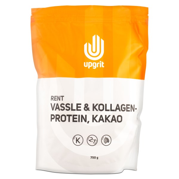 Upgrit Vassle & Kollagenprotein, Kakao, 750 g